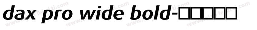 dax pro wide bold字体转换